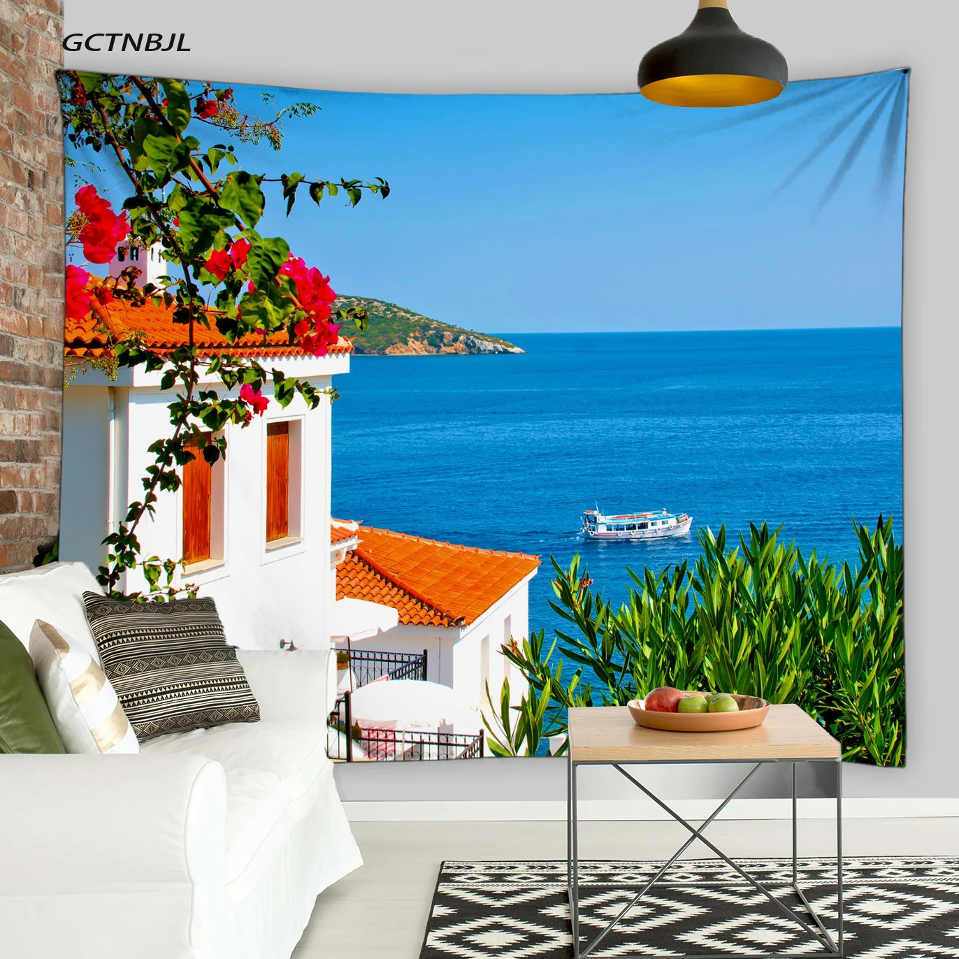 Coastal Landscape Tapestry Romantic Maldives Beach Scenery Summer Relax, Wall Hanging Wall Tapestry Home Bedroom Dorm Decor