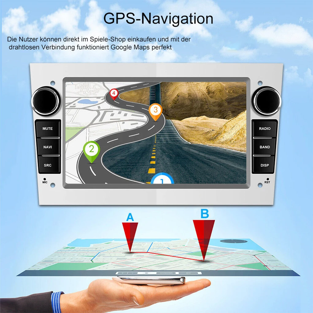 7 Inch Android 14 Autoradio GPS Navi WIFI Kamera for Opel Astra H Corsa With 12LED Rear View Camera Intelligent Vehicle Control