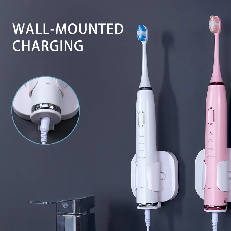 1PC Toothbrush Holder Organizer ElectricRetractable Toothbrush Wall Mount To Save Space For Bathroom Accessories