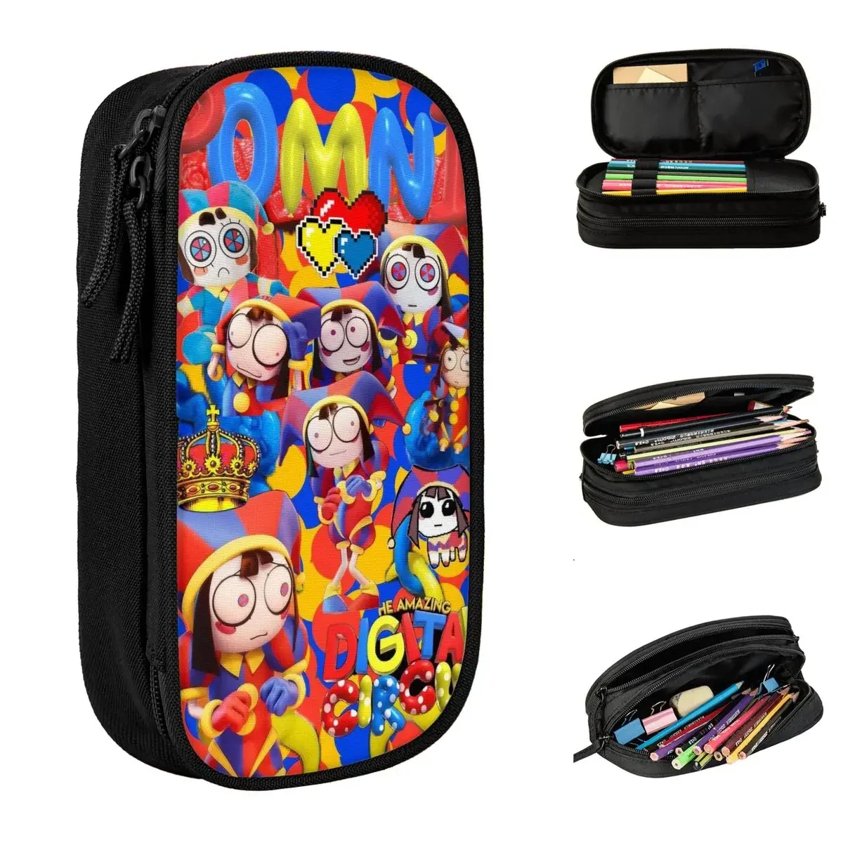 The Amazing Digital Circus Pencil Cases Pen Holder Bags Student Large Storage Office Cosmetic Pencilcases