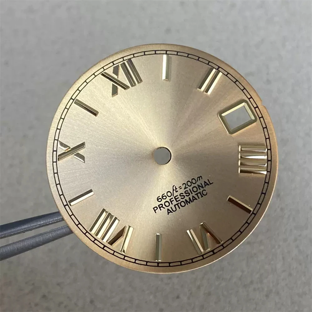 28.5mm NH35 Dial No Luminous Roman Numeral Watch Face for Datejust NH35 NH36 Automatic Mechanical Movement Parts Accessories