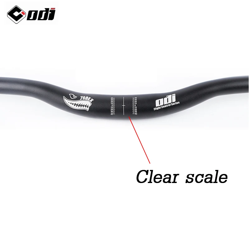 ODI 31.8mm MTB Handlebar Ultralight Aluminum Alloy 25mm Riser Bar 760mm Mountain Bike Swallow-shaped Handlebar Bicycle Parts