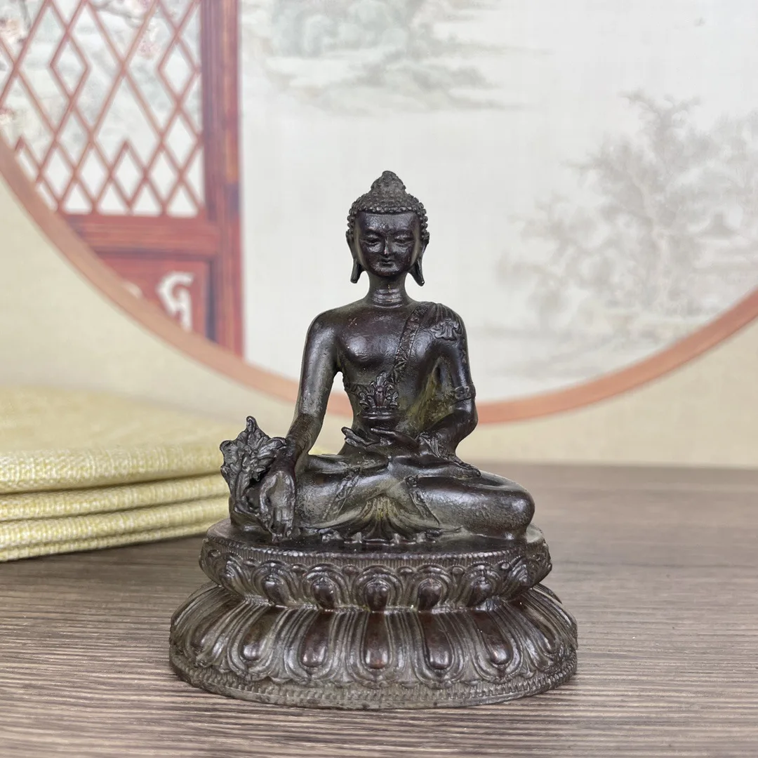 

Sculpture animal statues do old copper pharmacist Buddha old pulp retro cultural and play home decoration small Buddha antiques