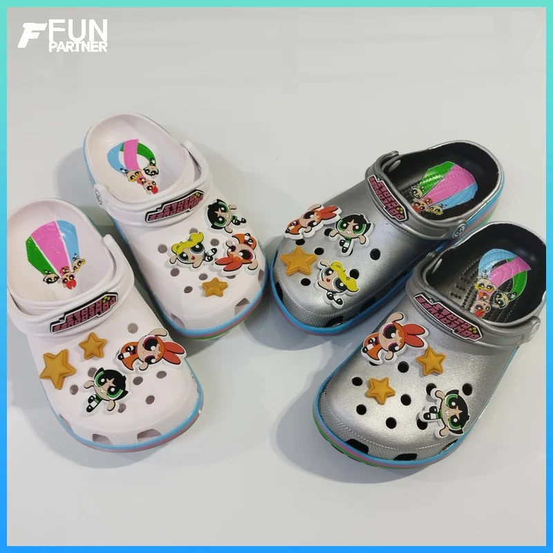 

Feitian Little Policewoman, новинка лета 2025, обувь с дырочками, нескользящая пляжная обувь на мягкой подошве, грязеотталкивающие легкие повседневные сандалии