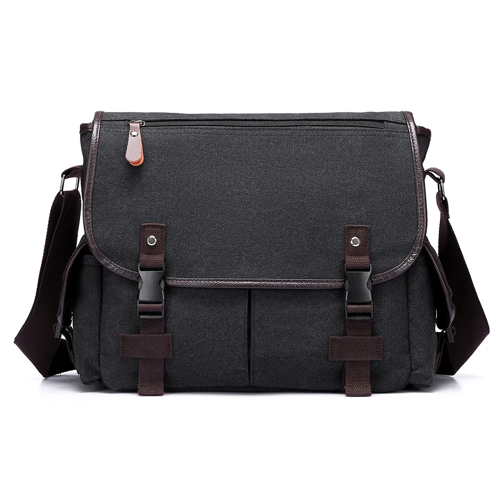 Men's Casual Canvas Briefcase with Wear-Resistant High-Quality Features - New Style Large Capacity Men's Backpack Shoulder Bag