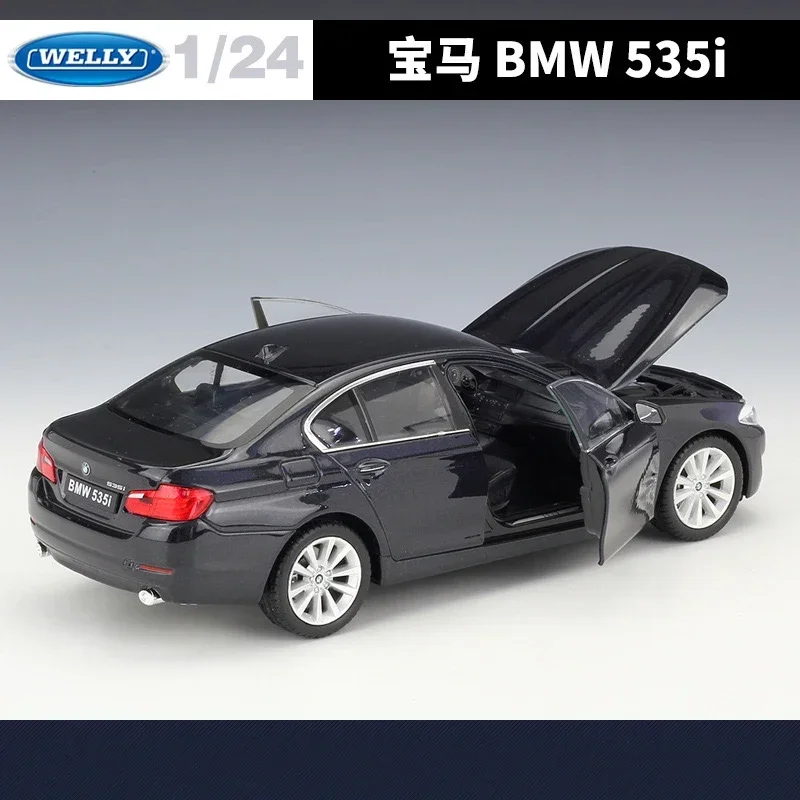 ウェリー-子供用合金車モデル,シミュレーションおもちゃとコレクション,bmw 535i, 1:24,子供に適しています