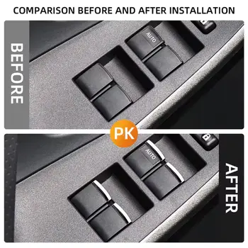 適用於豐田RAV4、卡羅拉、凱美瑞、Auris、塞納的汽車車門升降窗開關按鈕蓋裝飾貼紙蓋內裝配件 10 最佳銷售 2015年豐田Auris配件 - №8
