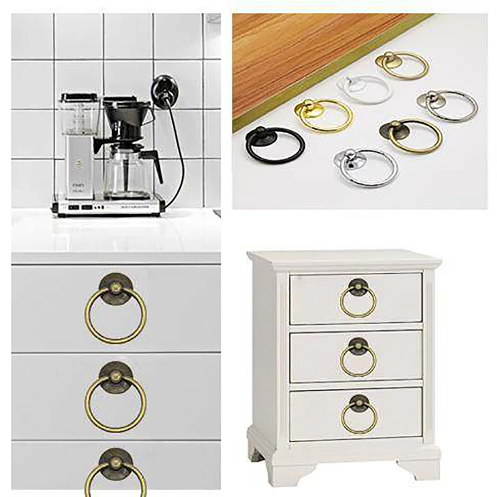 20pc Zinc alloy Cabinet Drawer Knobs Dresser Cupboard Wardrobe Furniture Pulls Ring Handle Wooden Box Jewelry Knobs door knocker