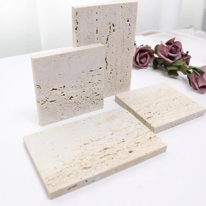 트래버틴 대리석 보석함, 메이크업 사진 촬영용 스톤 화장대 트레이, 귀걸이 진열대, 수공예 와비사비 장식