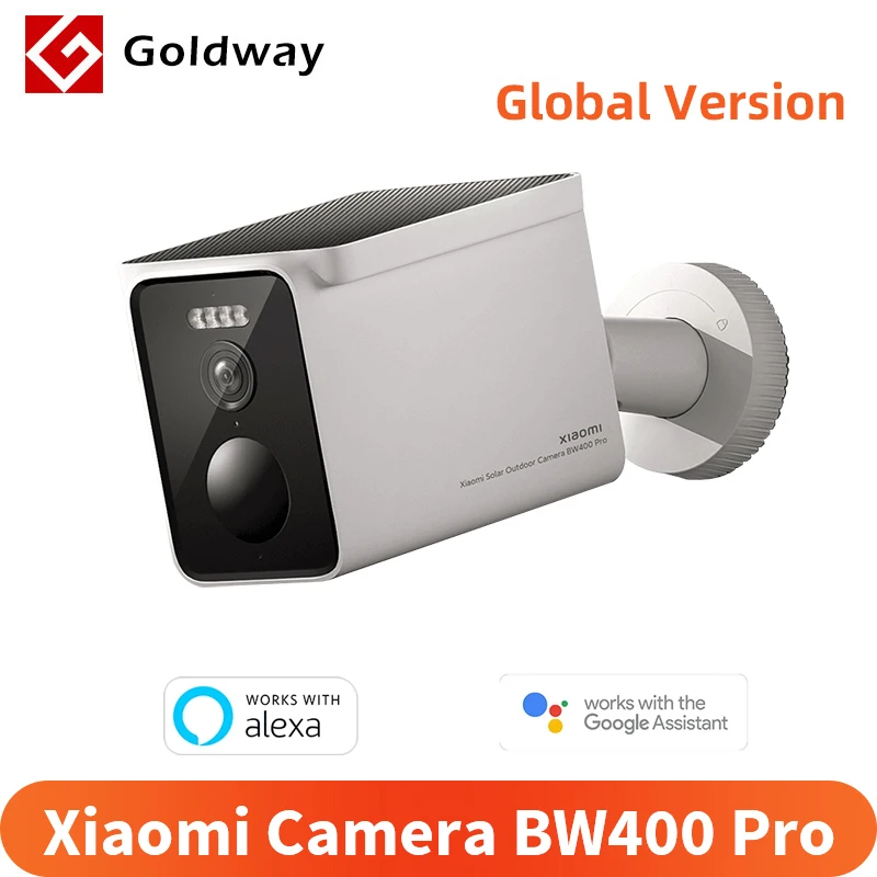 

Глобальная версия Xiaomi Solar Outdoor Camera BW400 Pro с рейтингом IP66, разрешением 4 МП, разрешением 2,5 К, батареей 10000 мАч, Google Assistant Alexa