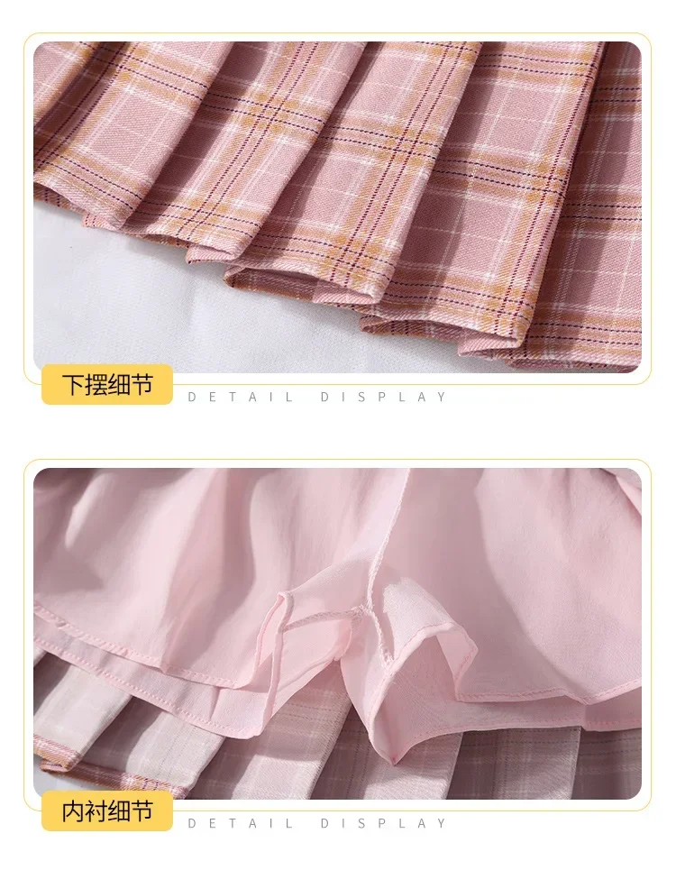 Girls Skirts Autumn Vintage Pleated Plaid Skirts School Teens Girl Spring Kids Skirt Children Clothing 3 4 6 8 10 12 13 14 Years