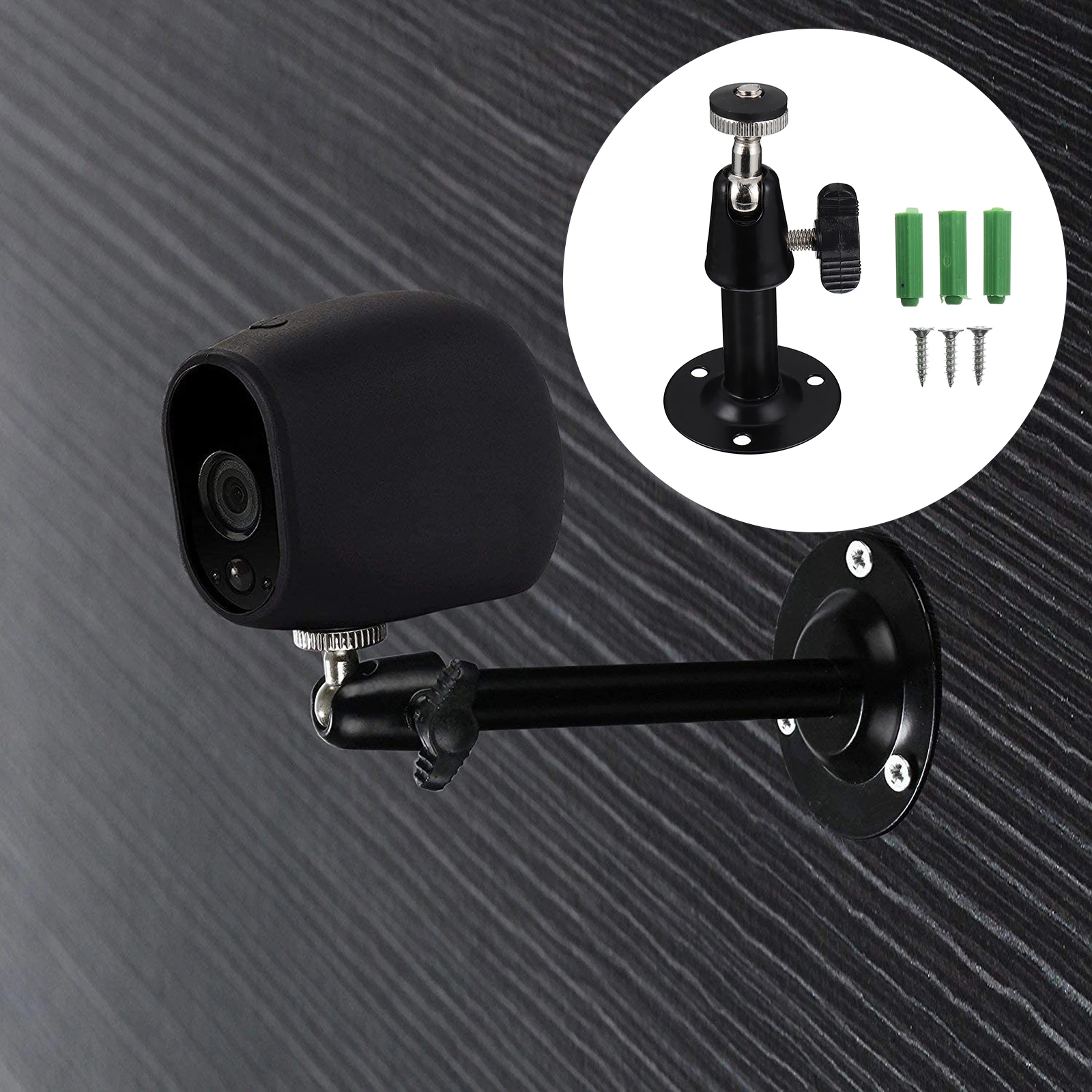

4 pcs Security Wall Adjustable Swivel 360° Rotation 90° Tilt Durable Iron Sensor Mount For Indoor Outdoor Use Camera Mount