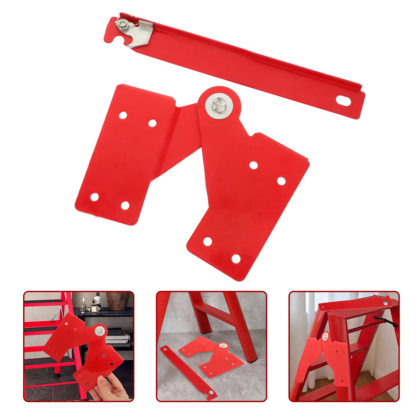

1Set Heavy Duty Folding Ladder Hinge Kit Aluminum Alloy Elbow Connector Robust Lightweight for Attic Stairs Ladder Replacement