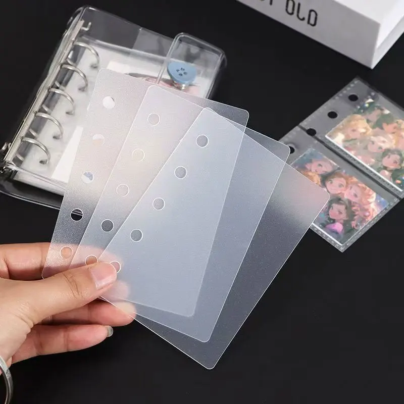 10pcs/Lot Matte PP Plate M5 Binder Partition Loose Leaf Notebook Inner Page Baffle Replaceable Transparent Refill Separator