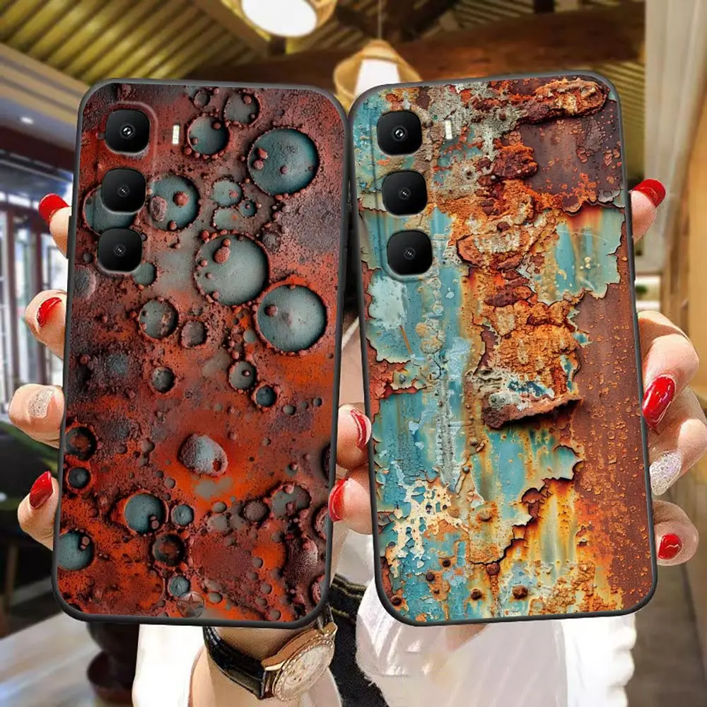 Phone Case For Infinix HOT 70 60 50 10 10I 10S 11 12 12I 20 20I 20S 30 30I ZERO 20 30 40 Cover Rustic Metal Textures Industrial