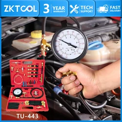 TU-443 Fuel Injection Pressure Tester Kit, Gasoline Oil Pump Pressure Gauge， fuel injection pump injector pressure test tool