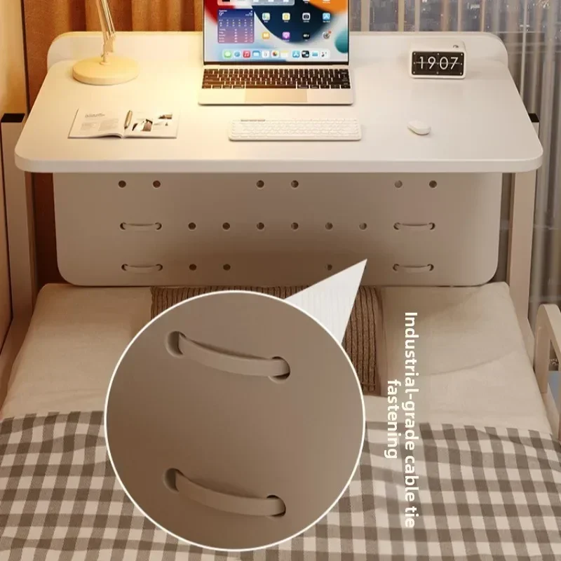 Computer desk College student dormitory bed Foldable suspended bunk study desk Side hanging small table
