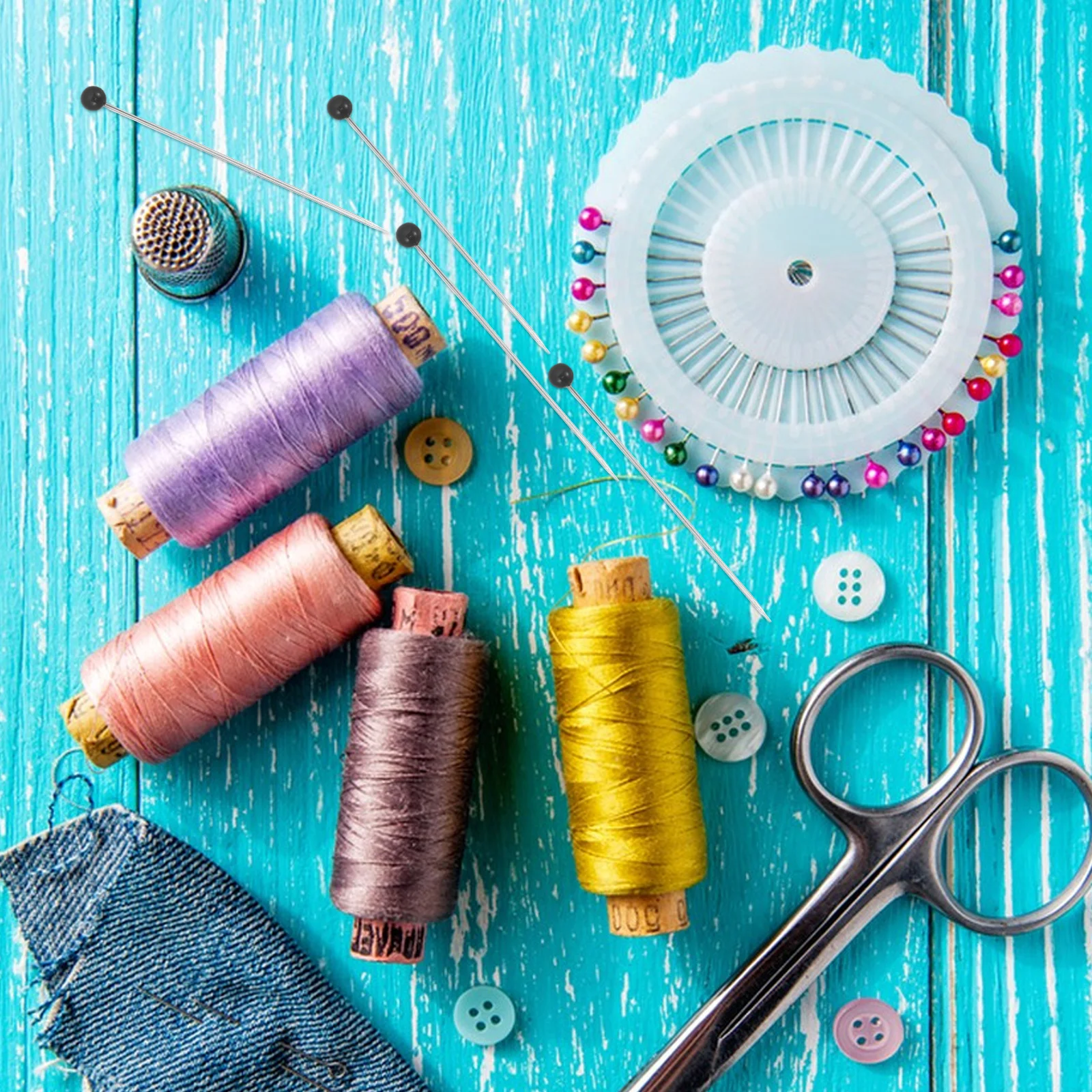 250 قطعة 38 مللي متر الكرة رئيس مستقيم اللحف الإبر دائم البلاستيك المعادن اليد التطريز أدوات كبيرة العين لوازم الخياطة المبتدئين