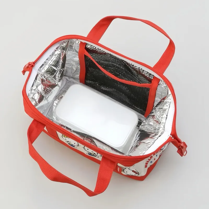 Cartoon Hello Kitty Cat Lunch Box Bag Student Portable Kt Cat Office Worker Picnic Handbag Storage Case Holder Organizer Gifts - view 4
