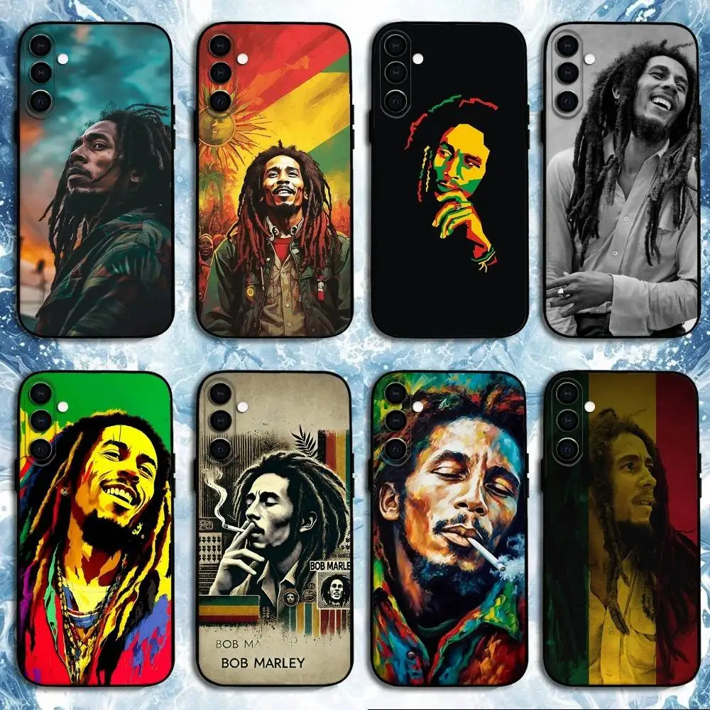

Bob M-Melly Quotes Rasta Reggae Phone Case For Samsung Galaxy A73,A72,A71,A70,A53,A52,A51,Others Soft Black Shell