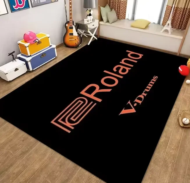 Exquisita Alfombra Aislante Acústica Roland para Batería, Tapete Absorbente de Sonido Vintage para Bombo, Caja y Batería Electrónica/Jazz