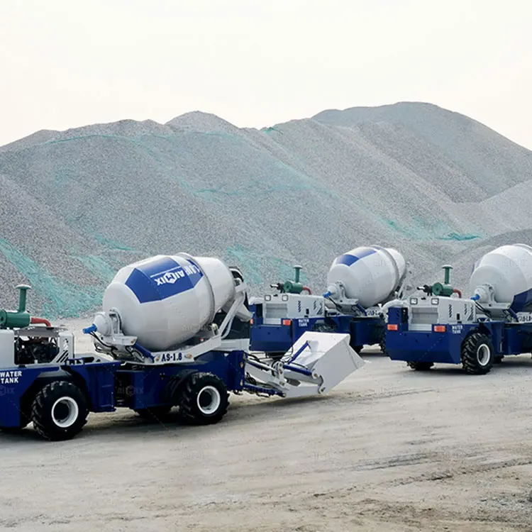 Aimix 1.8CBM لكل دفعة شاحنة خلط الخرسانة المتنقلة ذاتية التحميل للبيع