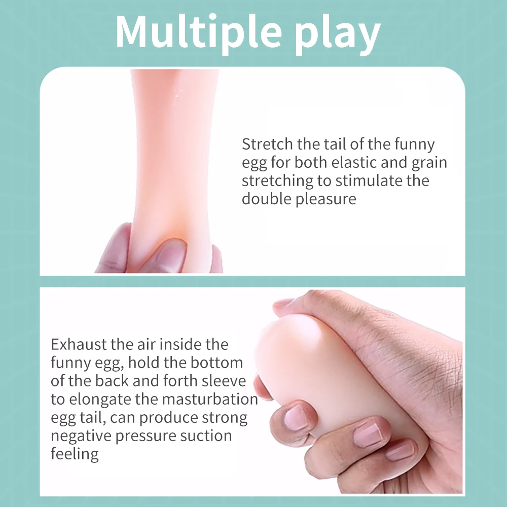 Masturbation Eggs Portable Stimulation Penis Massager Silicone Stretchable Male Masturbator Cup Sex Toys For Men Blowjob Toys