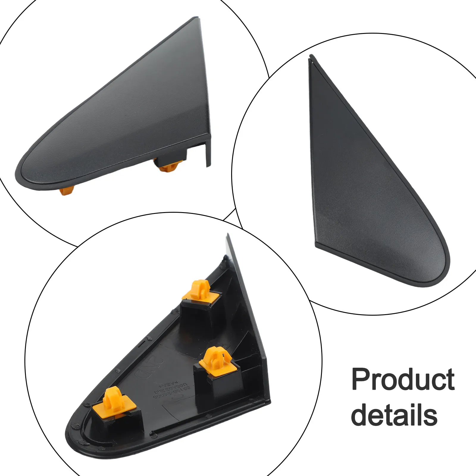 Replacement Front Door Corner Cover Panel Trim Triangle for Hyundai For Tucson IX35 2010 2015 Side Mirror Trim
