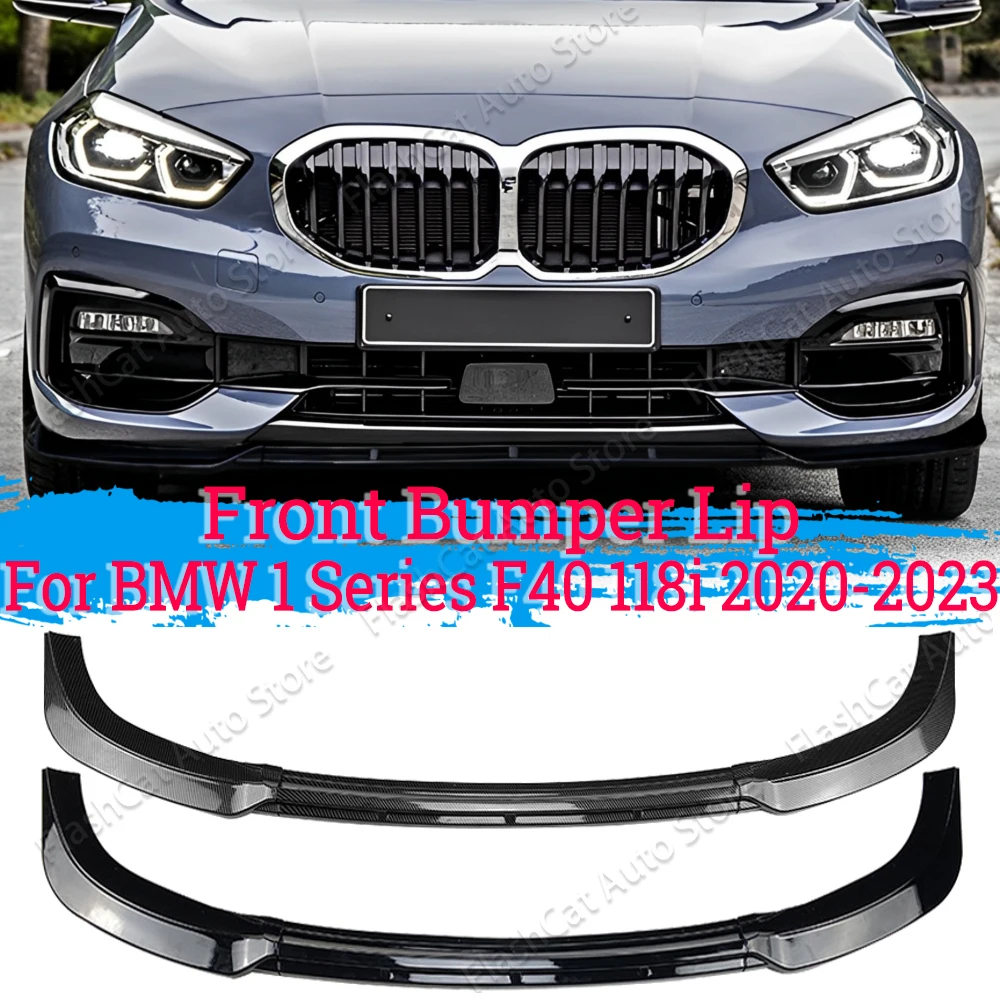 

For BMW F40 Standard Front Bumper Lip Spoiler Splitter Diffuser Cover Guard 116i 116d 118i 118d 120i 120d 2020-2023 Tuning Black