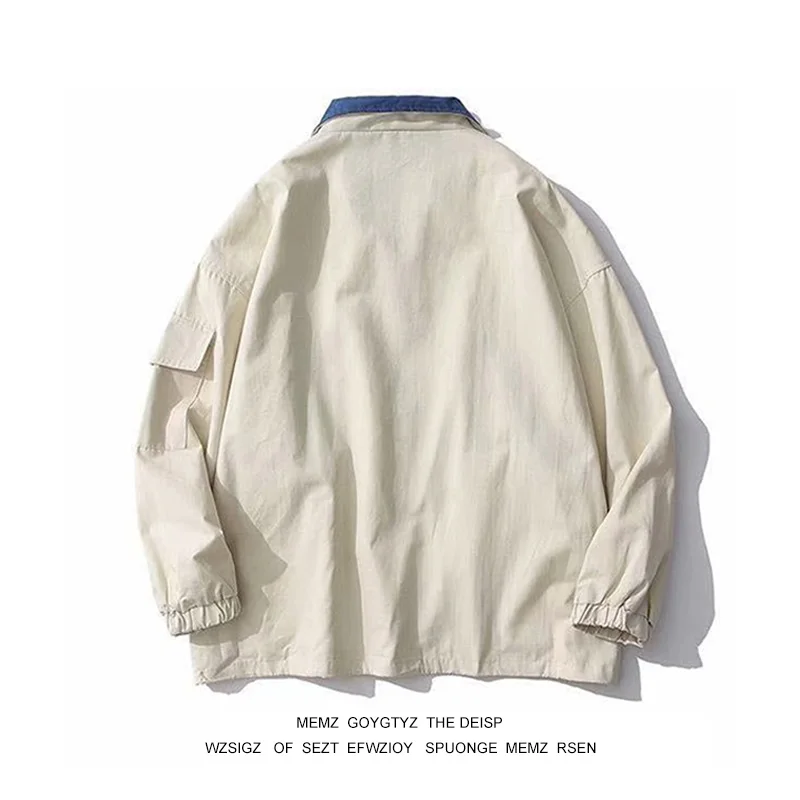 Осенняя американская рабочая одежда Jaet ex Spor Повседневная цветная блузка Нейтральный тон Jaet Youth (3) Trend Свободный крой Jaet