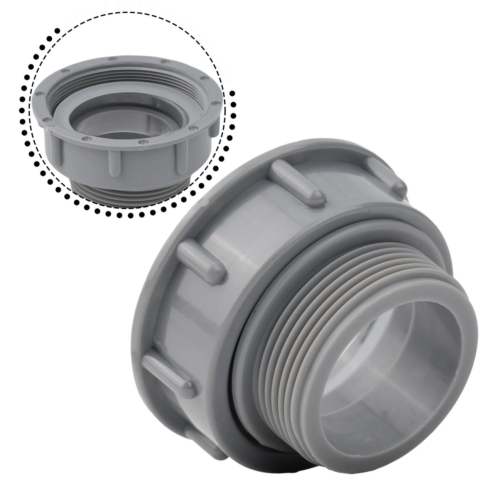 Threaded Hose Connector Adapter for Kitchen Sink Drain Pipe Joint Plastic Reducer Compatible with Standard Garden Hose