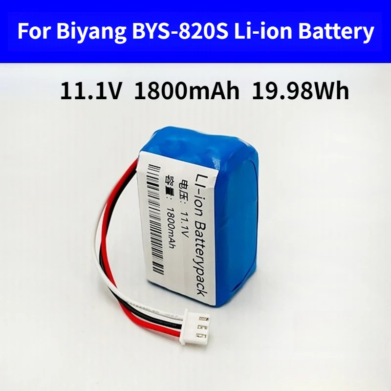 

High-Quality 11.1V 1800mAh 19.98Wh for Biyang BYS-820S Li-ion Battery Rechargeable Lithium Battery Pack