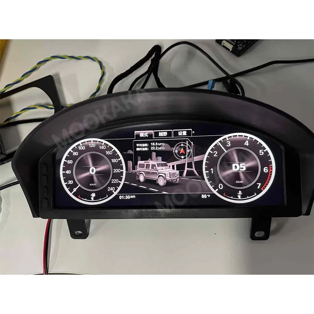 12.3 Inch Screen Car LCD Gauges Digital Cluster Instrument Virtual Cockpit For Land Rover Defender 2012 2013 - 2016 Speedometer