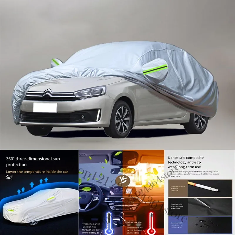 

For Citroen C4 fit Outdoor Protection Full Car Covers Snow Cover Sunshade Waterproof Dustproof Exterior Car cover protection