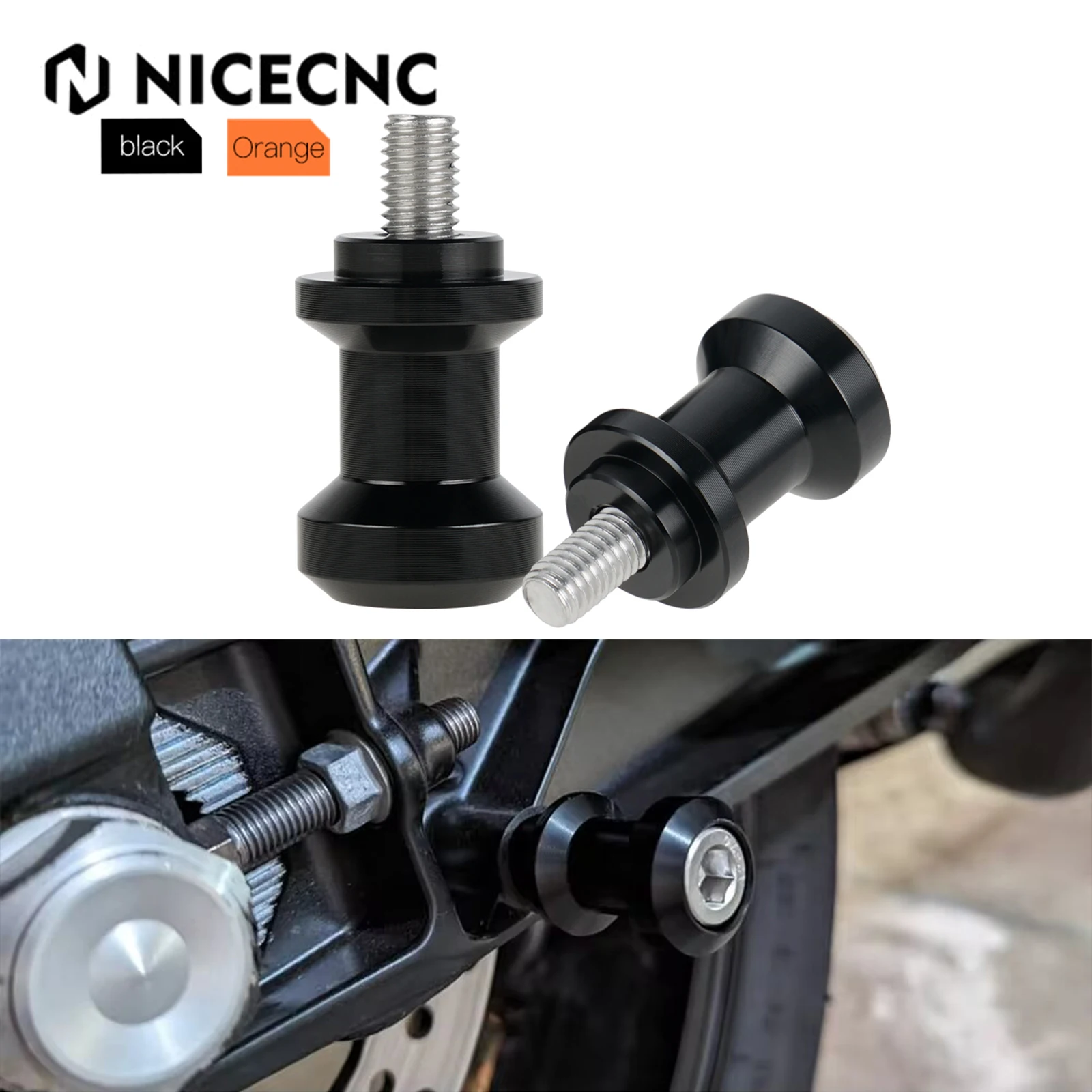 M10 Swingarm Spool Sliders Stand Screws For Kawasaki ZX-6R 1998-2012 ZX-9R 1998-2004 ZX-10R 2004-2010 Ninja 250R 300R 650R 750R