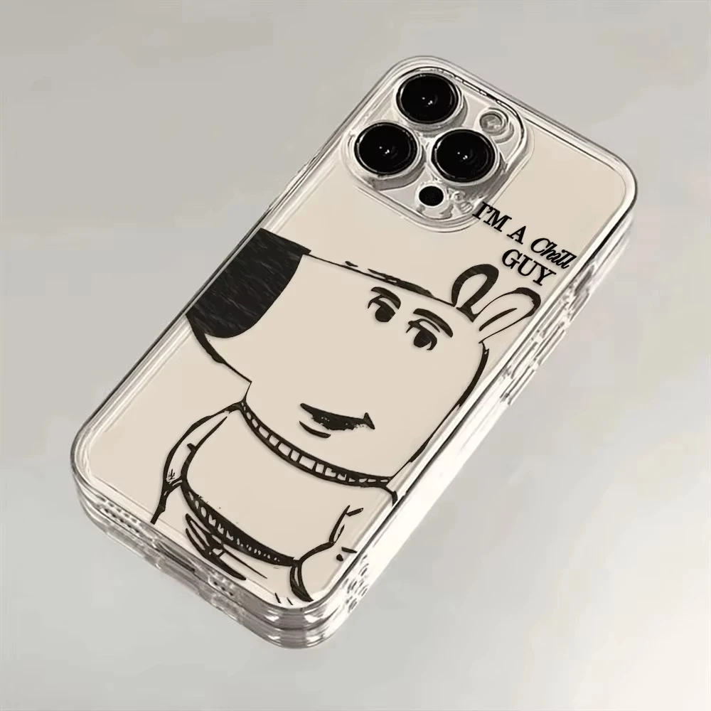 INS أنا مجرد رجل البرد جراب هاتف آيفون 16 15 14 13 12 11 برو ماكس XR X XS 13 12 غطاء صغير ناعم واضح #4