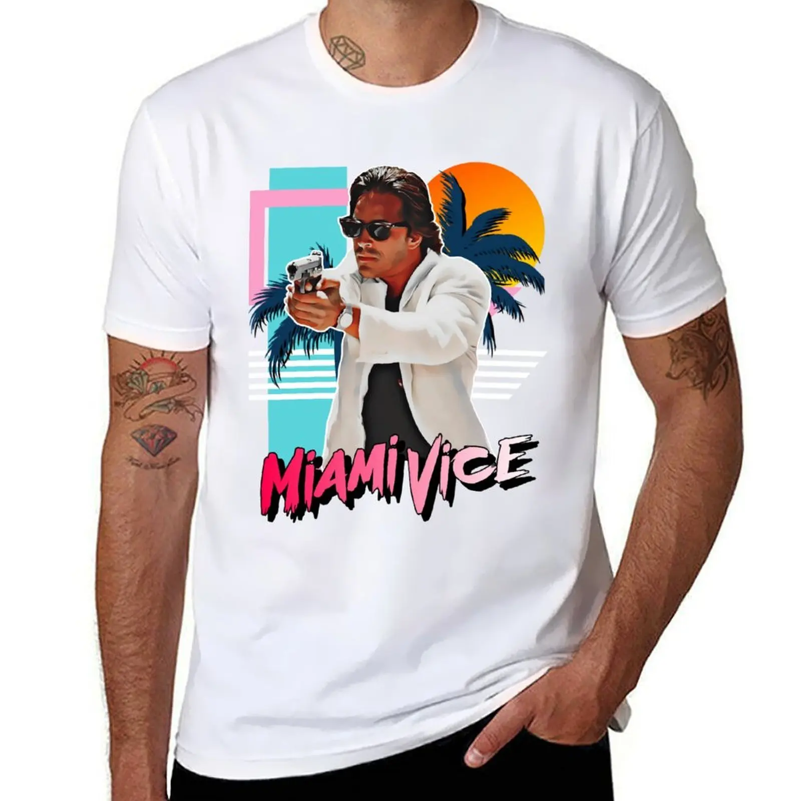 

Miami Vice 80s T-Shirt t shirt man designer man t shirts cotton T-Shirt