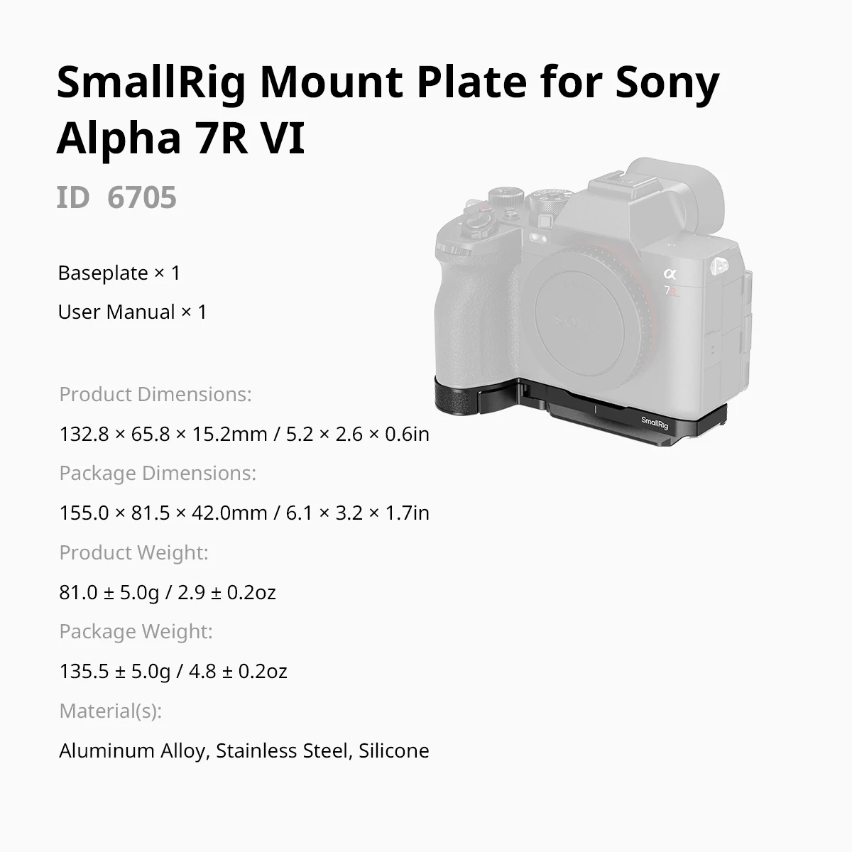 SmallRig A7R VI "HawkLock" Schnellwechselkäfig für Sony Alpha 7R VI mit 1/4"-20 Gewinde-Kaltfassung für Griffe, Monitore und Halterungen 6702 – Detail 20