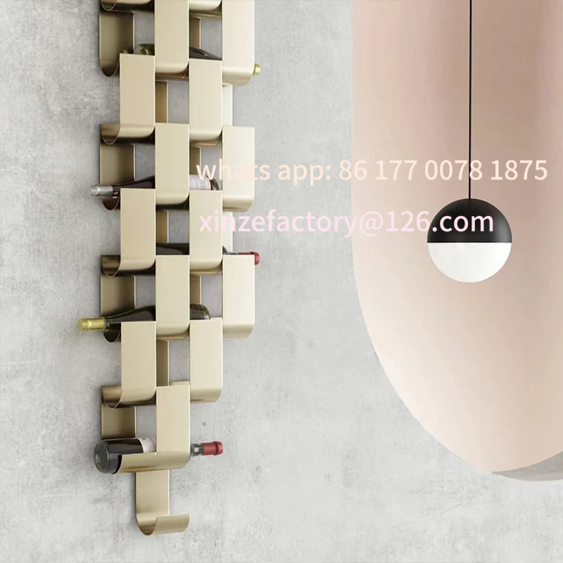 Customizable Wrought Iron Wall-mounted Wine Rack Bar Bar Modern Simple Wine Rack Restaurant Wall-mounted Creative Wine