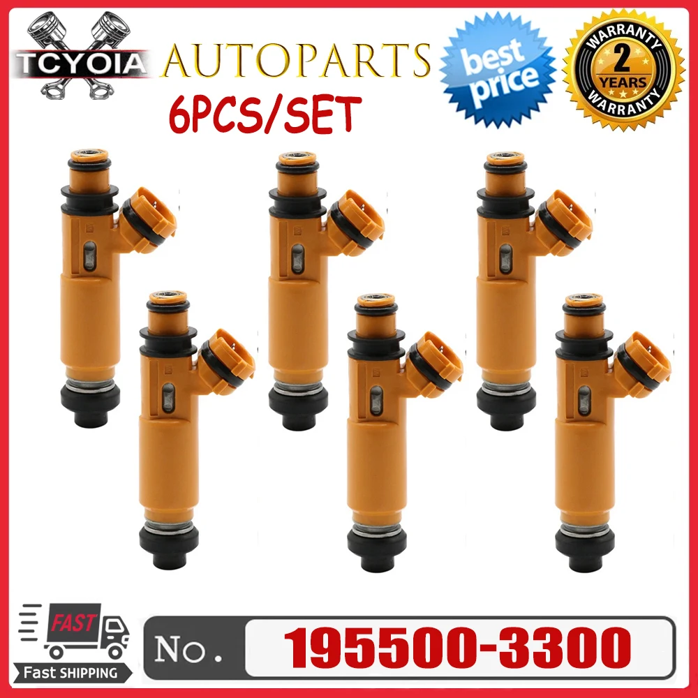 

6 шт./лот OEM # 195500-3300 MD337900 топливные форсунки для Mitsubishi Montero Sport 1999~2004 Montero 1998~2000 3.5L V6