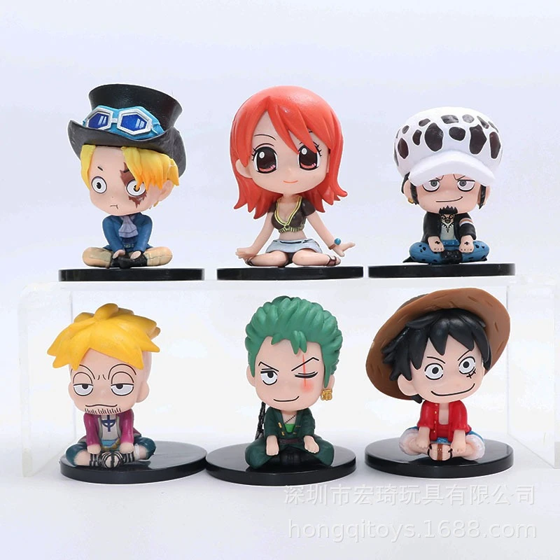 

Набор из 6 фигурок пиратов в стиле Q-версии: Луффи, Софо, Лонгчиоба, Шаньчжи, Усоп. Игрушечные модели, фигурки и украшения.
