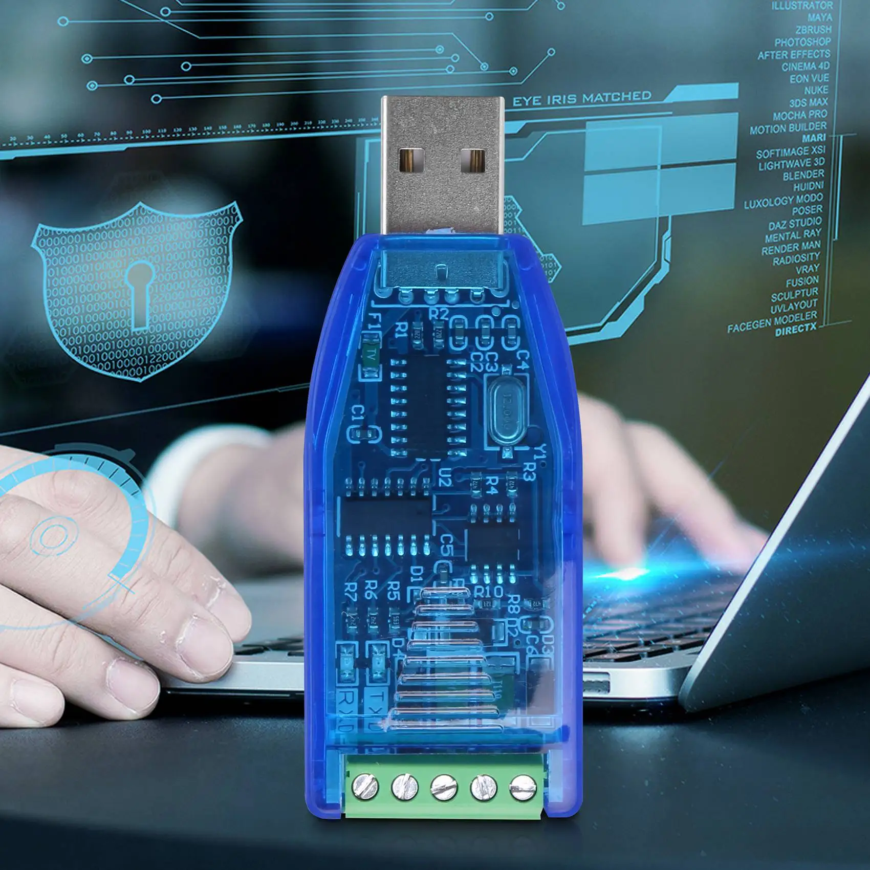 Коммуникационный модуль USB в RS485, двунаправленный полудуплексный преобразователь последовательной линии