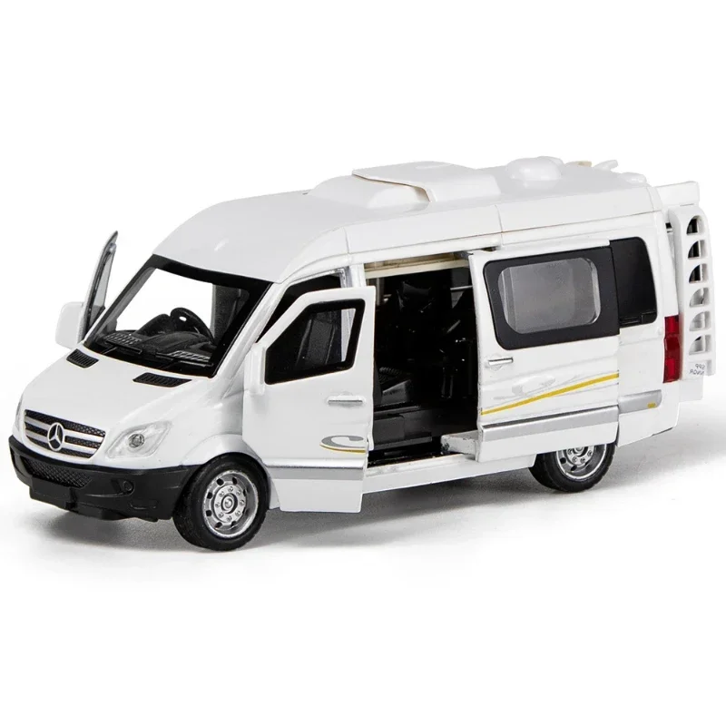 1:32 Mercedes-Benz Sprinter Simulation Alloy Limousine Car Model Sound And Light Children\'s Toy Car Caravan Gift A410