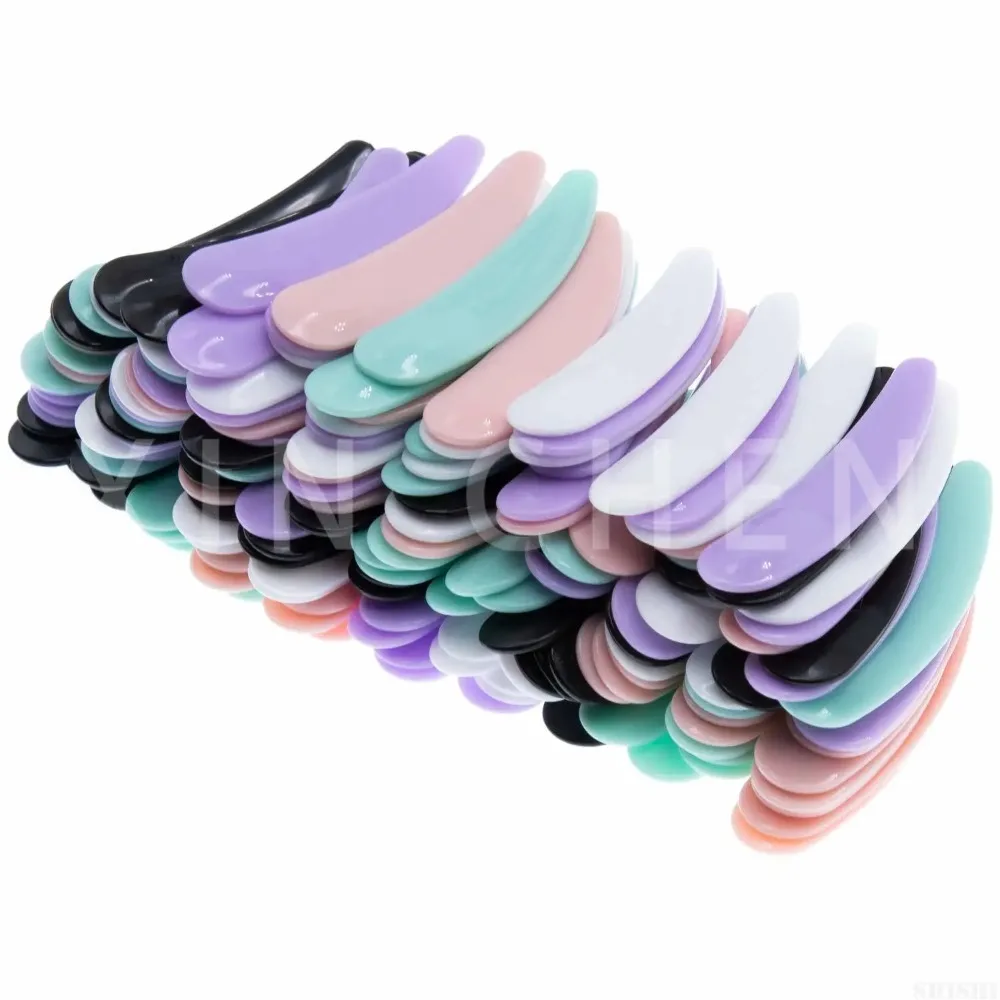 200Pcs Mini Cosmetic Spatula Disposable Curved Scoop Makeup Mask Cream Spoon Eye Cream Stick Make Up Face Beauty Tool Kits