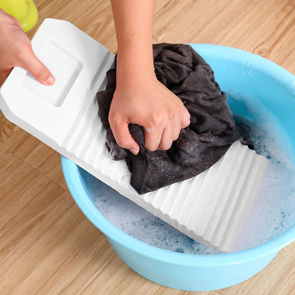 

Plastic Washing Board Laundry Thickened Manual Clothes Washer Reusable Washboard For Hand Washing Clothes Portable Simple Design