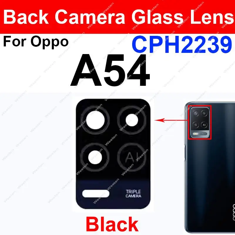 Rear Camera Glass Lens For OPPO A15 A15S A16 A16S A31 A32 A35 A36 A52 A53 A54 A54S A55 A56 4G 5G Back Camera Lens Glass Parts