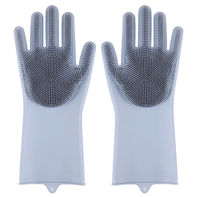 Guantes de silicona para lavar platos y lavandería, guantes aislados para limpieza de cocina, guantes de baño para mascotas