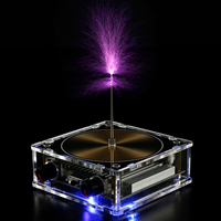 Music Tesla Coil Bluetooth Speaker Music Box Artificial Lightning Science Teach Experiment Model Music Player for Kid Xmas Gift