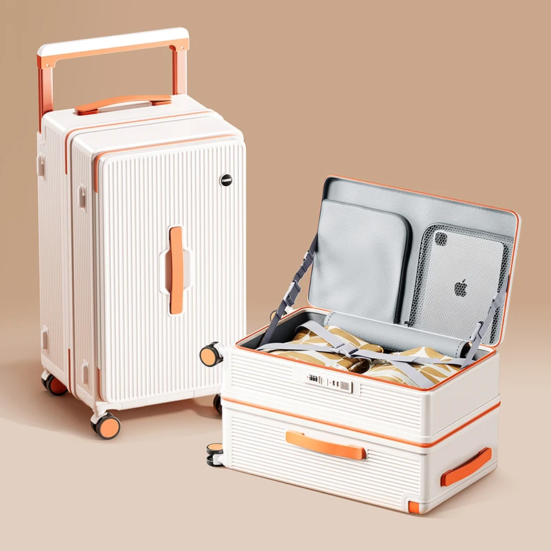 

Чемодан 32-дюймовый утолщенный дорожный чемодан большой вместимости с боковым открытием и широкой ручкой, 20-дюймовый чемодан для ручной клади с паролем