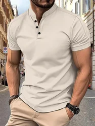 2024 Men's Polo shirt Short sleeve Polo shirt printed Polo new clothing summer breathable street casual fashion men's shirt